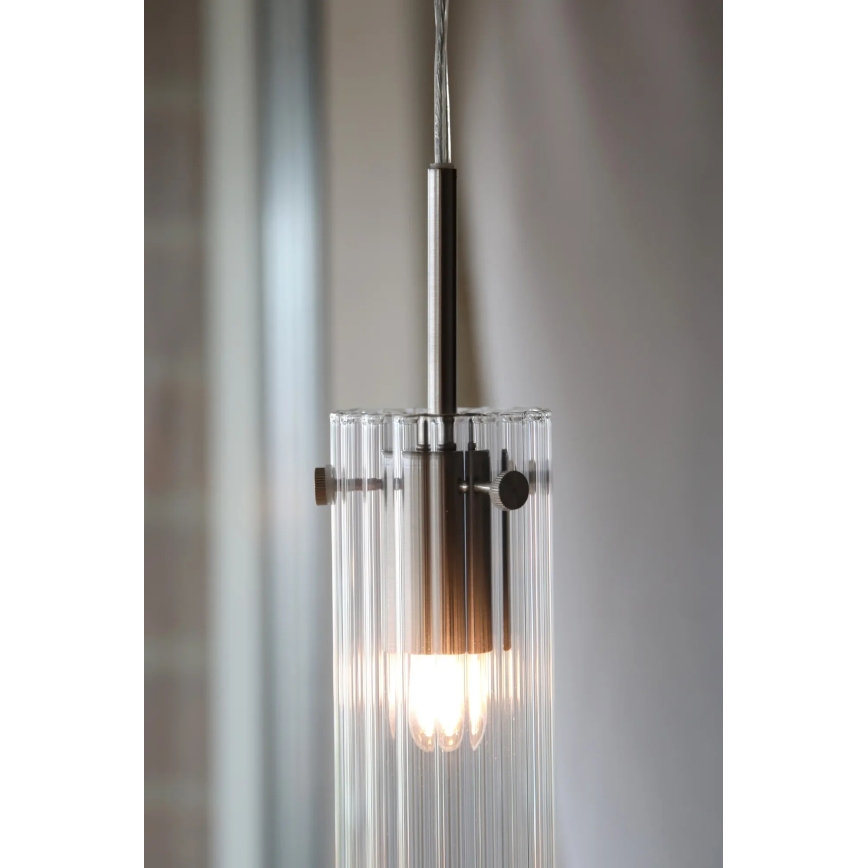 Markslöjd 109013 - Cord-hung pendant light TIBIA 1xE14/40W/230V clear/brass