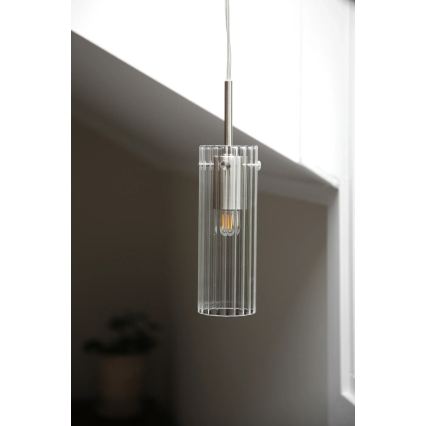 Markslöjd 109013 - Cord-hung pendant light TIBIA 1xE14/40W/230V clear/brass