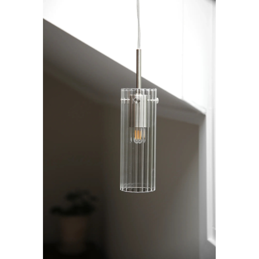 Markslöjd 109013 - Cord-hung pendant light TIBIA 1xE14/40W/230V clear/brass