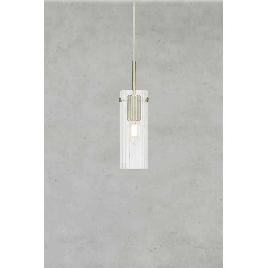 Markslöjd 109013 - Cord-hung pendant light TIBIA 1xE14/40W/230V clear/brass
