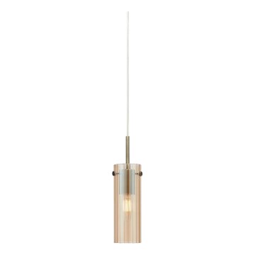 Markslöjd 109015 - TIBIA cable-hung pendant light 1xE14/40W/230V smoky beige/brass