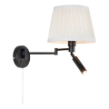 Markslöjd 109016 - LED Wall Light PIVOT 1xE27/40W/230V + LED/4W cream/black