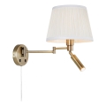 Markslöjd 109017 - LED Wall Lamp PIVOT 1xE27/40W/230V + LED/4W cream/brass