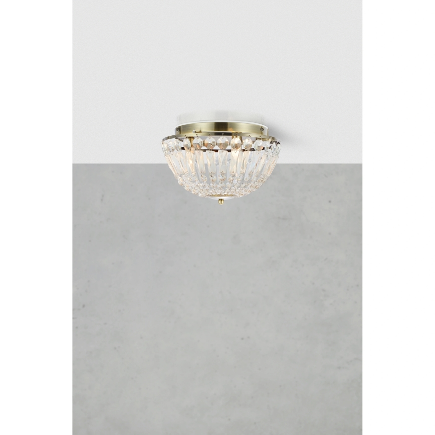 Markslöjd 109031 - ESTELLE Bathroom ceiling light 3xG9/20W/230V, Ø 30 cm, IP44, brass