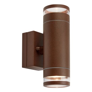 Markslöjd 109105 - LUNO Dimmable LED Outdoor Wall Light 2×LED / 4.9W / 230V IP65, Brown