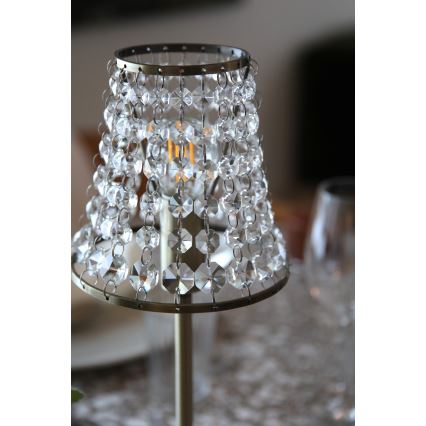 Markslöjd 109125 - LIORA LED Dimmable Rechargeable Touch Table Lamp 1xE14/2W/2000 mAh Brass