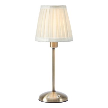 Markslöjd 109126 - LED Dimmable Rechargeable Touch Table Lamp ANNO 1xE14/2W/2000 mAh White/Brass