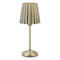 Markslöjd 109127 - CELIA LED Dimmable Rechargeable Touch-Control Table Lamp, 1x E14 / 2W / 2000 mAh, Brass