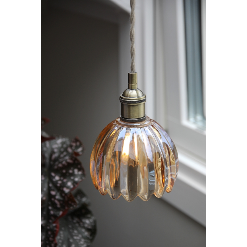 Markslöjd 109137 - GOTA cable-hung pendant light 1xE14/40W/230V smoky beige/brass