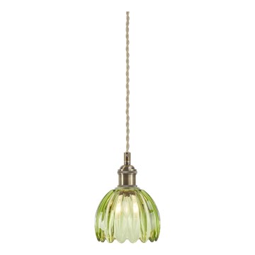 Markslöjd 109138 - GOTA Cable Pendant Light 1xE14/40W/230V, Smoked Green/Brass