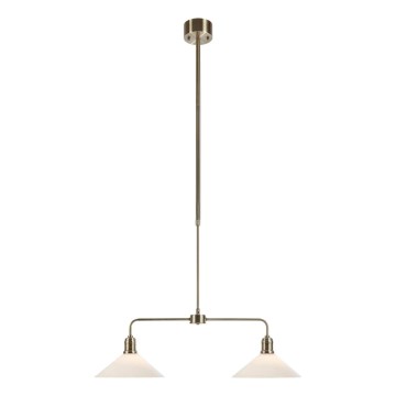 Markslöjd 109160 - VELA Rod Pendant Light 2xE27/60W/230V White/Brass