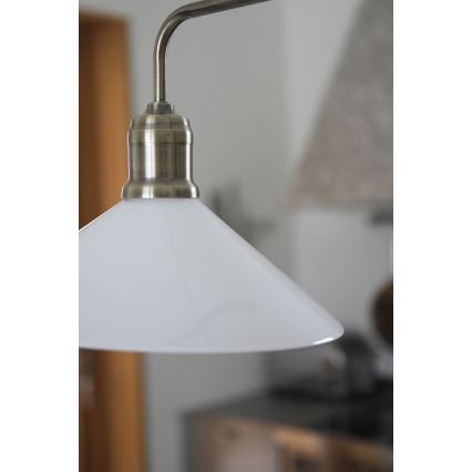 Markslöjd 109160 - VELA Rod Pendant Light 2xE27/60W/230V White/Brass