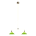 Markslöjd 109161 - VELA rod pendant light 2xE27/60W/230V green/brass