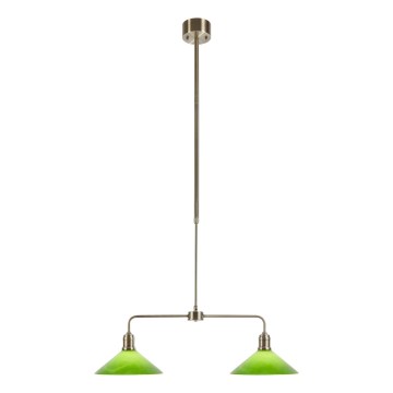 Markslöjd 109161 - VELA rod pendant light 2xE27/60W/230V green/brass