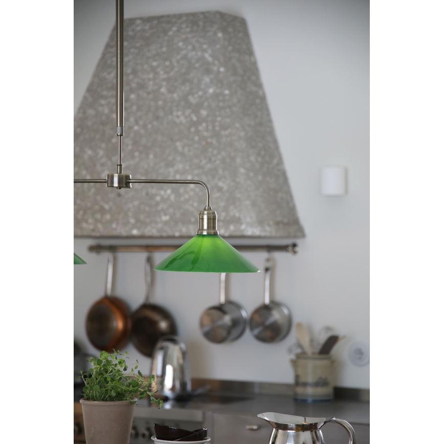 Markslöjd 109161 - VELA rod pendant light 2xE27/60W/230V green/brass