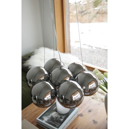 Markslöjd 109167 - CUPOLO 7-light pendant on cable 7xE14/40W/230V, Ø 45 cm, polished chrome