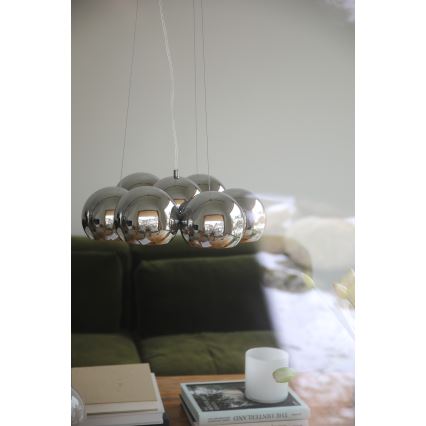 Markslöjd 109167 - CUPOLO 7-light pendant on cable 7xE14/40W/230V, Ø 45 cm, polished chrome