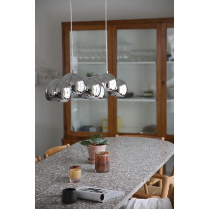 Markslöjd 109168 - CUPOLO cable-suspended chandelier 7xE14/40W/230V polished chrome