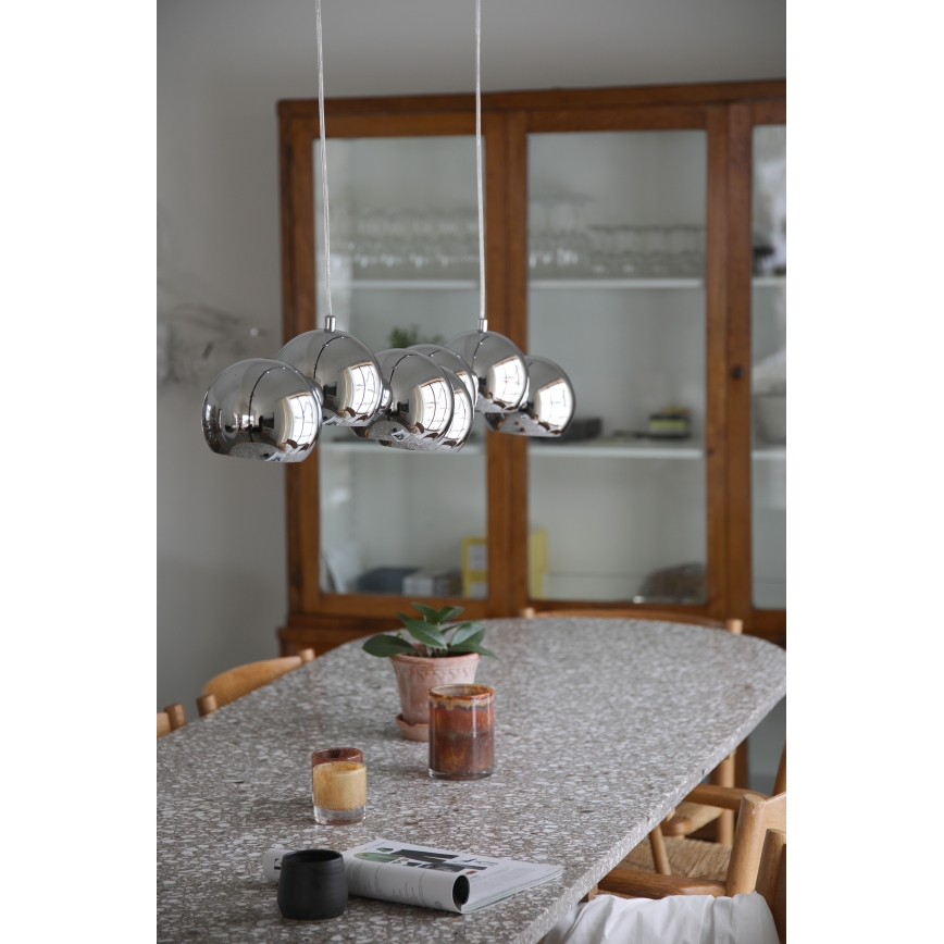 Markslöjd 109168 - CUPOLO cable-suspended chandelier 7xE14/40W/230V polished chrome