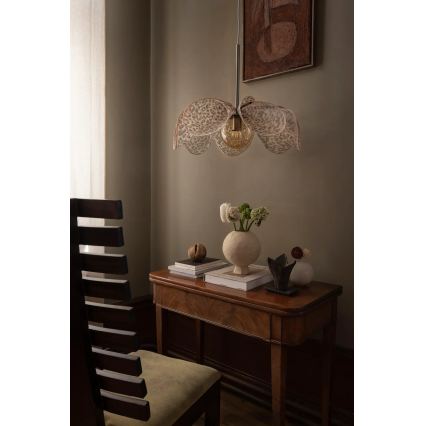 Markslöjd 109169 - STYRKA Cable Pendant Light 1xE27/40W/230V, Ø 63 cm, Beige