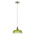 Markslöjd 109177 - Cable-suspended pendant light KURAGE 1xE27/40W/230V brass/smoky green