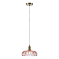 Markslöjd 109178 - KURAGE Cable Pendant Light 1xE27/40W/230V brass/smoky pink