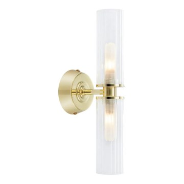 Markslöjd 109236 - Bathroom wall light RIMINI 2xG9/20W/230V IP44 brass