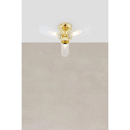 Markslöjd 109238 - Bathroom surface-mounted chandelier RIMINI 3xG9/20W/230V IP44 brass