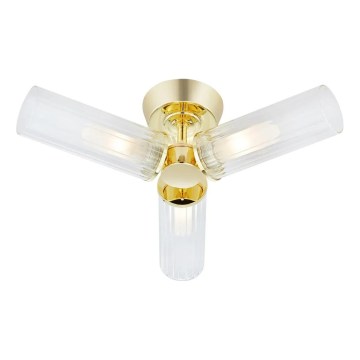 Markslöjd 109238 - Bathroom surface-mounted chandelier RIMINI 3xG9/20W/230V IP44 brass