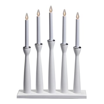 Markslöjd 702229 - Christmas candlestick MASESKÄR 5xE10/3W/230V white