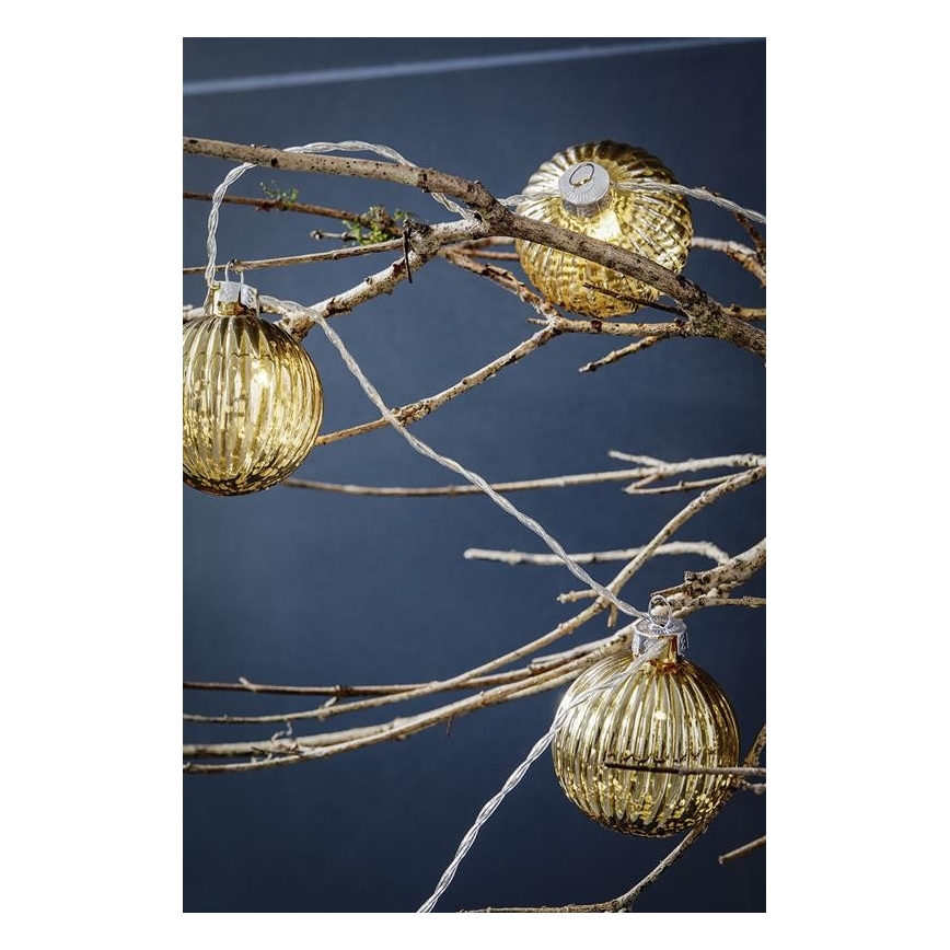 Markslöjd 703781 - LED Christmas chain BIGSOLO 10xLED/3xAA 1,65m warm white