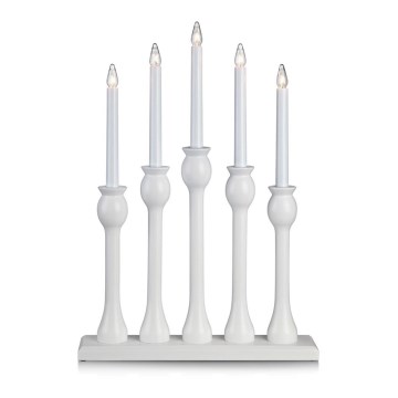 Markslöjd 703800 - Christmas candelabra LÖVASA 5xE10/3W/230V white