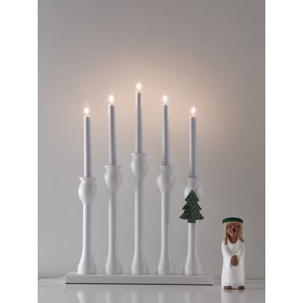 Markslöjd 703800 - Christmas candelabra LÖVASA 5xE10/3W/230V white