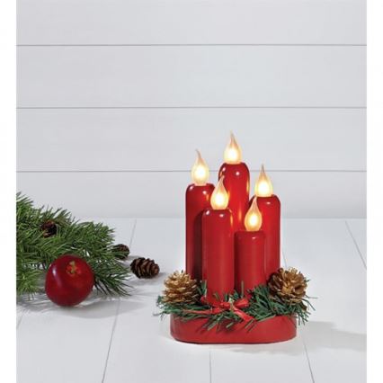 Markslöjd 704017 - Christmas candlestick HANNA 5xE10/0,06W/230V