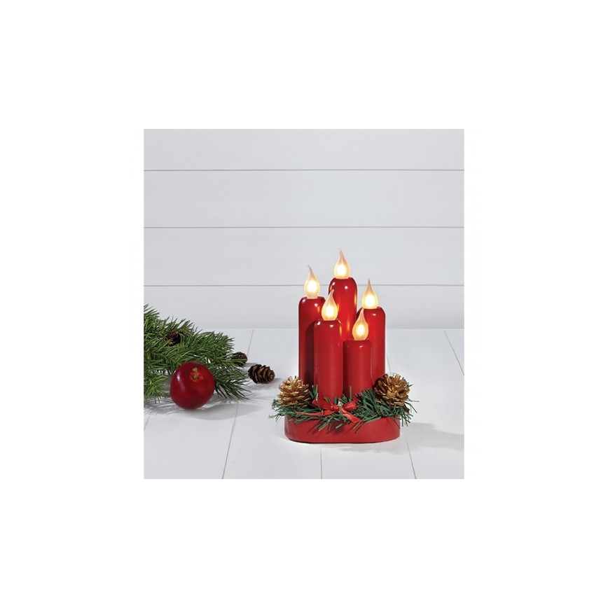 Markslöjd 704017 - Christmas candlestick HANNA 5xE10/0,06W/230V