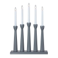 Markslöjd 704197 - Christmas candelabra MASESKÄR 5xE10/3W/230V grey