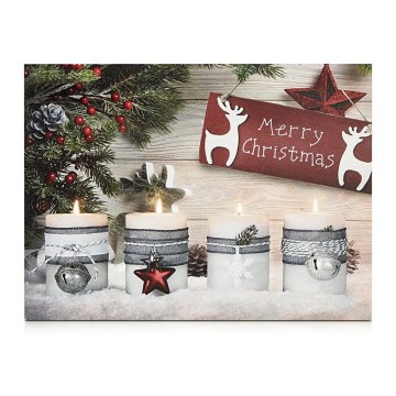 Markslöjd 704498 - LED Decorative painting CANVAS 4xLED/0,18W/2xAA