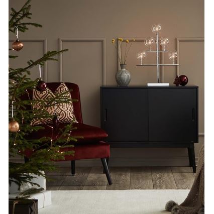 Markslöjd 704820 - Christmas candlestick MAESTRO 5xE5/0,8W/230/12V shiny chrome