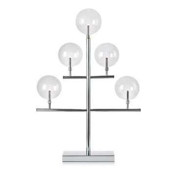 Markslöjd 704820 - Christmas candlestick MAESTRO 5xE5/0,8W/230/12V shiny chrome