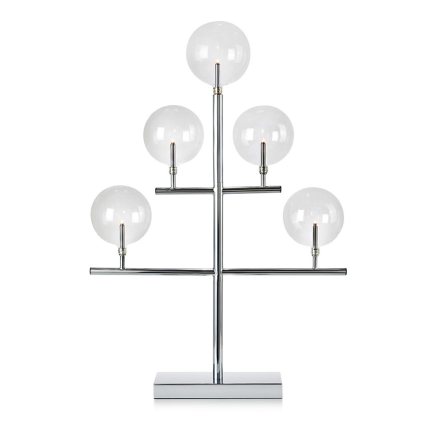 Markslöjd 704820 - Christmas candlestick MAESTRO 5xE5/0,8W/230/12V shiny chrome