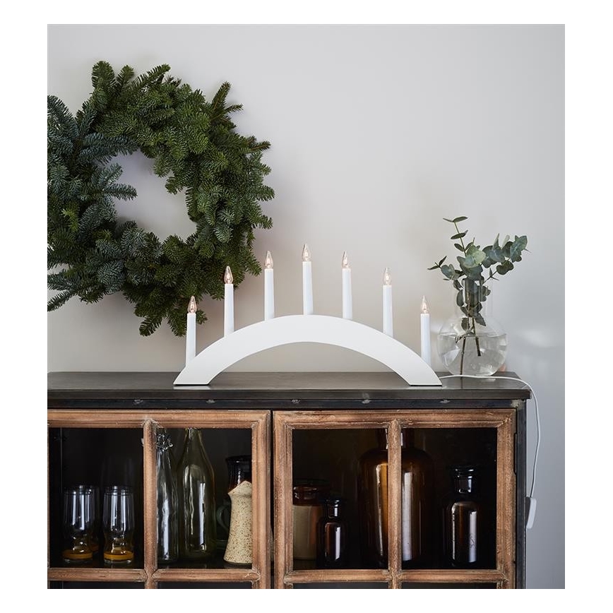 Markslöjd 704830 - Christmas candelabra ATLE 7xE10/3W/230V white