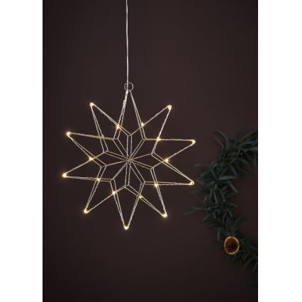 Markslöjd 705750 - LED Christmas decoration GLEAM LED/0,6W/3xAA silver