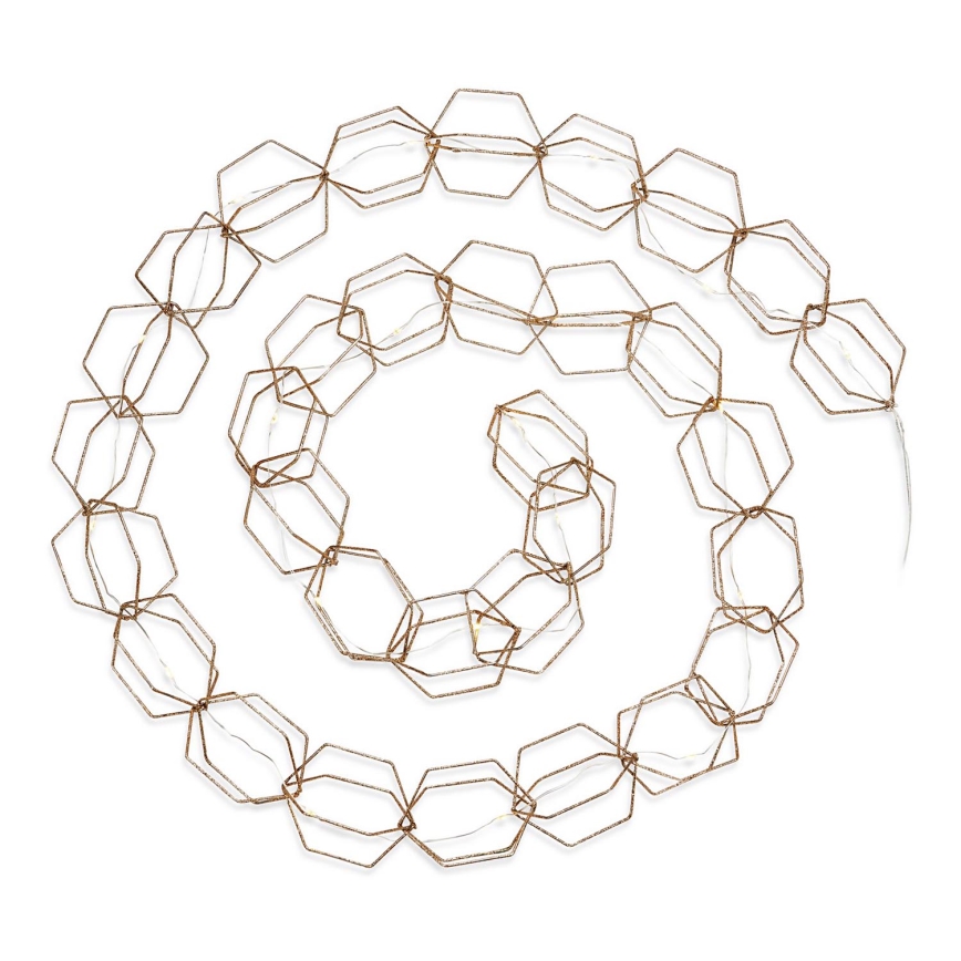 Markslöjd 705754 - LED Decorative chain SERVE LED/3xAA 1,9m gold