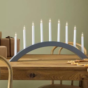 Markslöjd 705811 - Christmas candlestick ATLE 9xE10/3W/230V grey