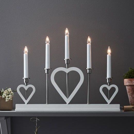 Markslöjd 705830 - Christmas candlestick MELISSA 5xE10/3W/230V white