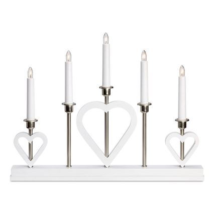 Markslöjd 705830 - Christmas candlestick MELISSA 5xE10/3W/230V white