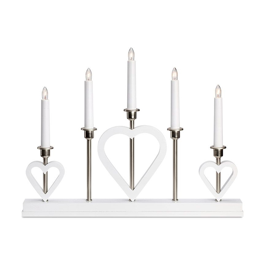 Markslöjd 705830 - MELISSA Christmas candle holder 5xE10/3W/230V white