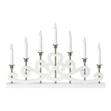 Markslöjd 705965 - Christmas candlestick NIGHTFALL 7xE10/3W/230V white