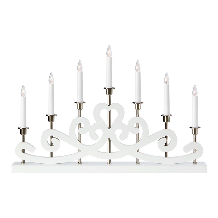 Markslöjd 705965 - Christmas candlestick NIGHTFALL 7xE10/3W/230V white