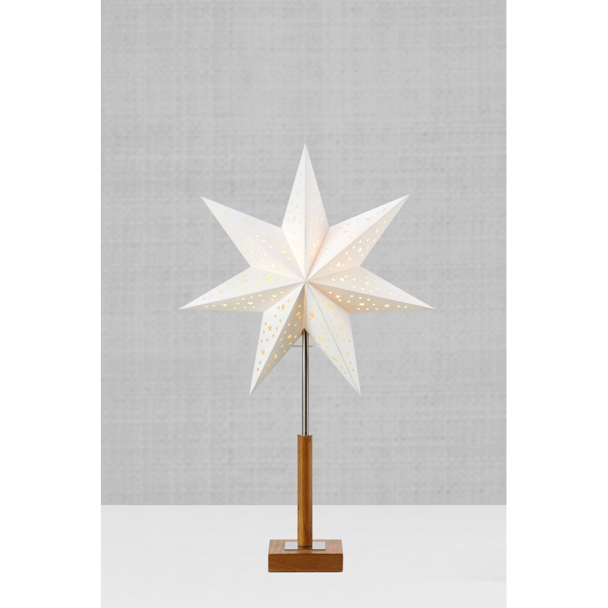 Markslöjd 706041 - Christmas decoration SOLVALLA 1xE14/25W/230V 35 cm white/oak